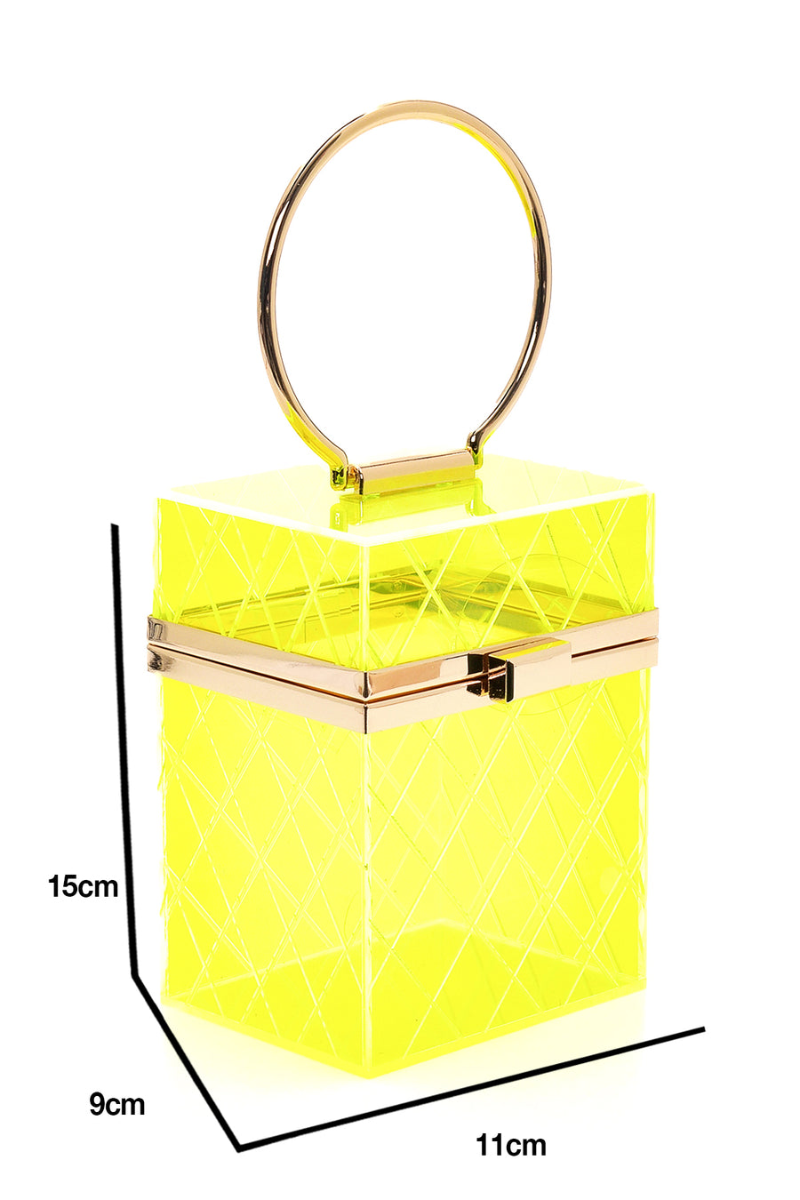 Women's Transparent Cube Clutch Bag
