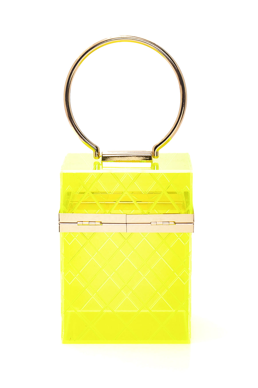 Women's Transparent Cube Clutch Bag