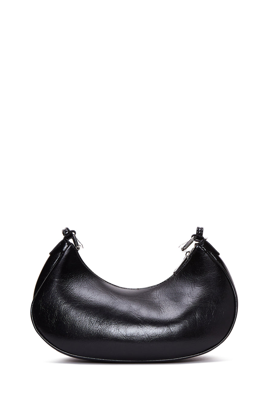 Women's Black Faux Leather Shoulder Bag