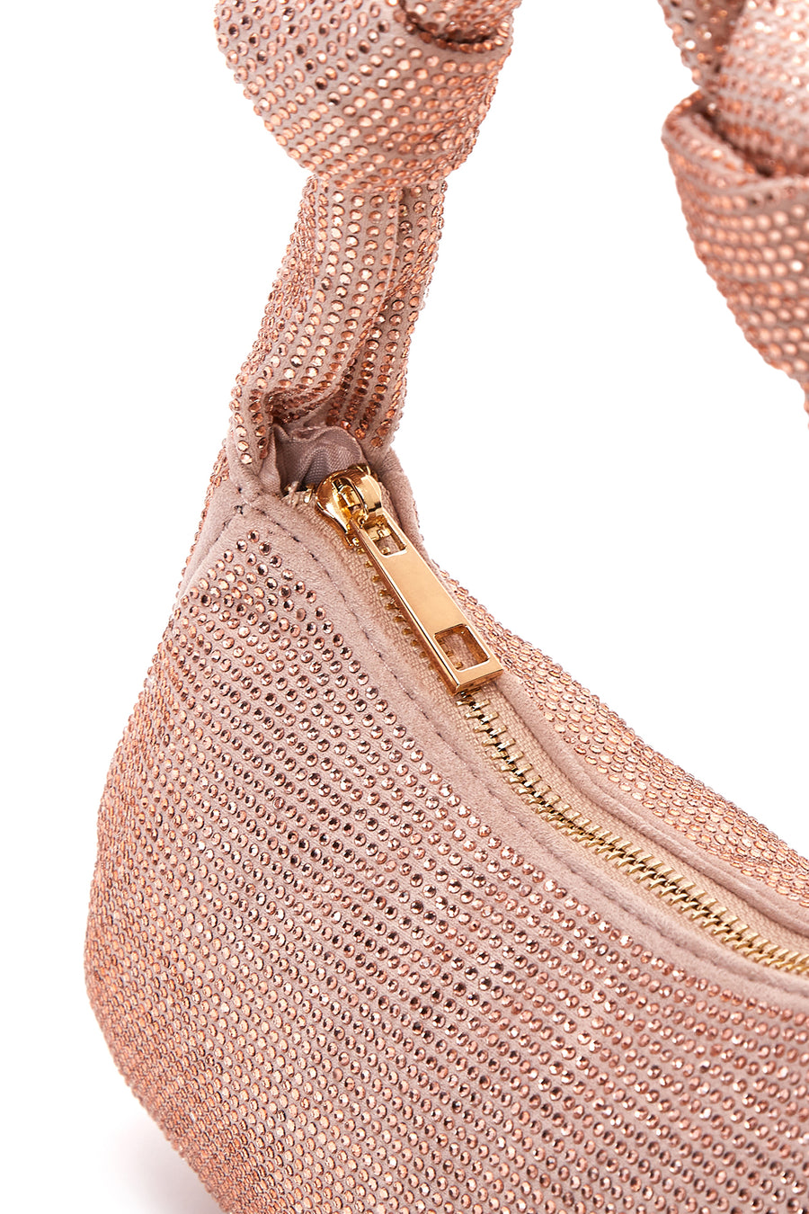 Women's Pink Gold Stone Handbag