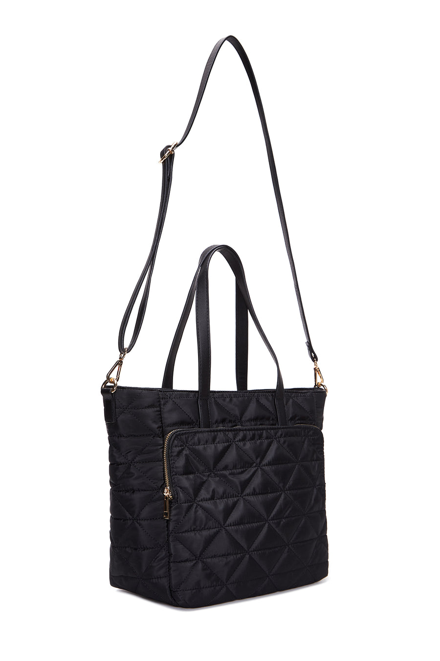 Women's Black Fabric Shoulder Bag