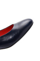 Derimod Gritti Women's Navy Blue Heeled Leather Shoes | Derimod