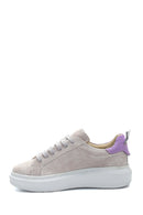 Women's Leather Suede Sneaker | Derimod