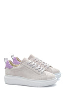 Women's Leather Suede Sneaker | Derimod