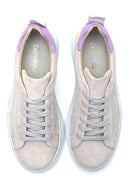 Women's Leather Suede Sneaker | Derimod