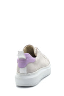 Women's Leather Suede Sneaker | Derimod