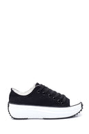 Kadın Siyah Kalın Tabanlı Kumaş Sneaker | Derimod