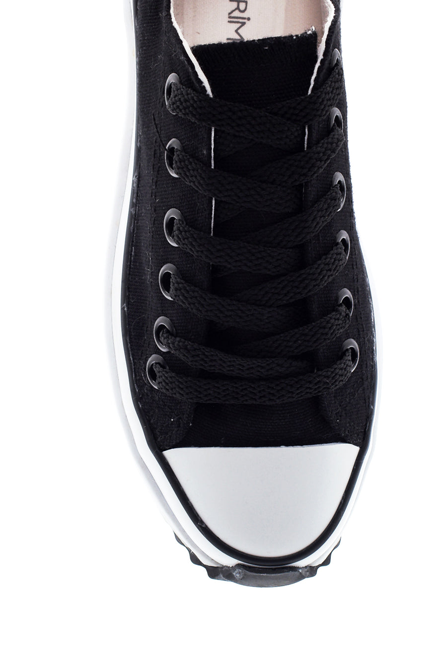 Kadın Siyah Kalın Tabanlı Kumaş Sneaker