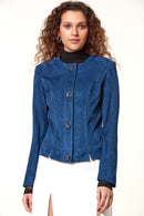Luna Women's Suede Leather Jacket | Derimod