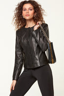 Luna Women's Leather Jacket | Derimod