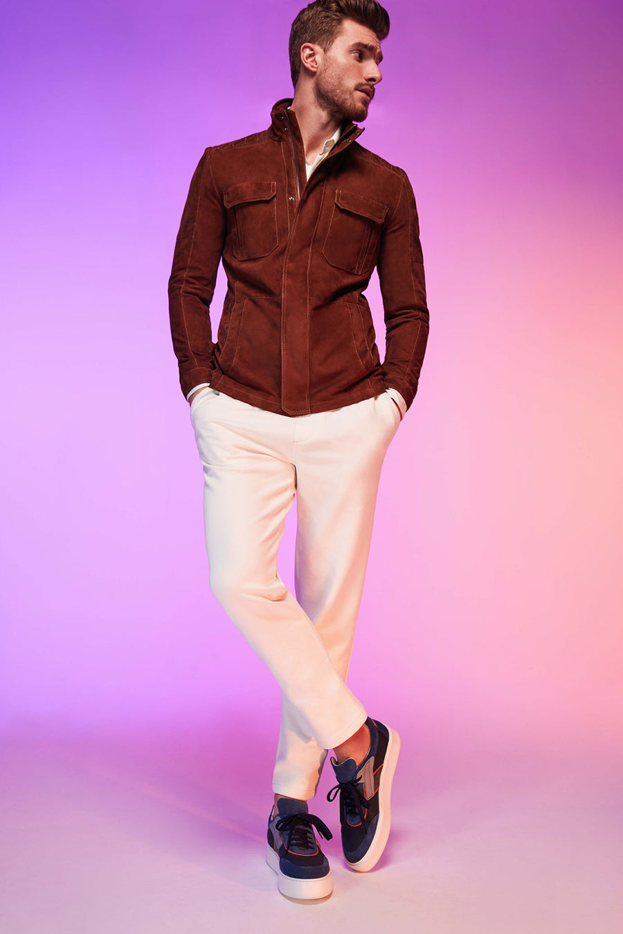 Alves Men's Suede Leather Jacket 22SGD643510 | Derimod