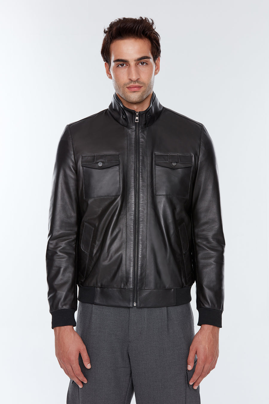 Marcelo Men's Leather Coat