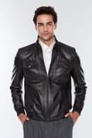 Marcelo Men's Leather Coat | Derimod