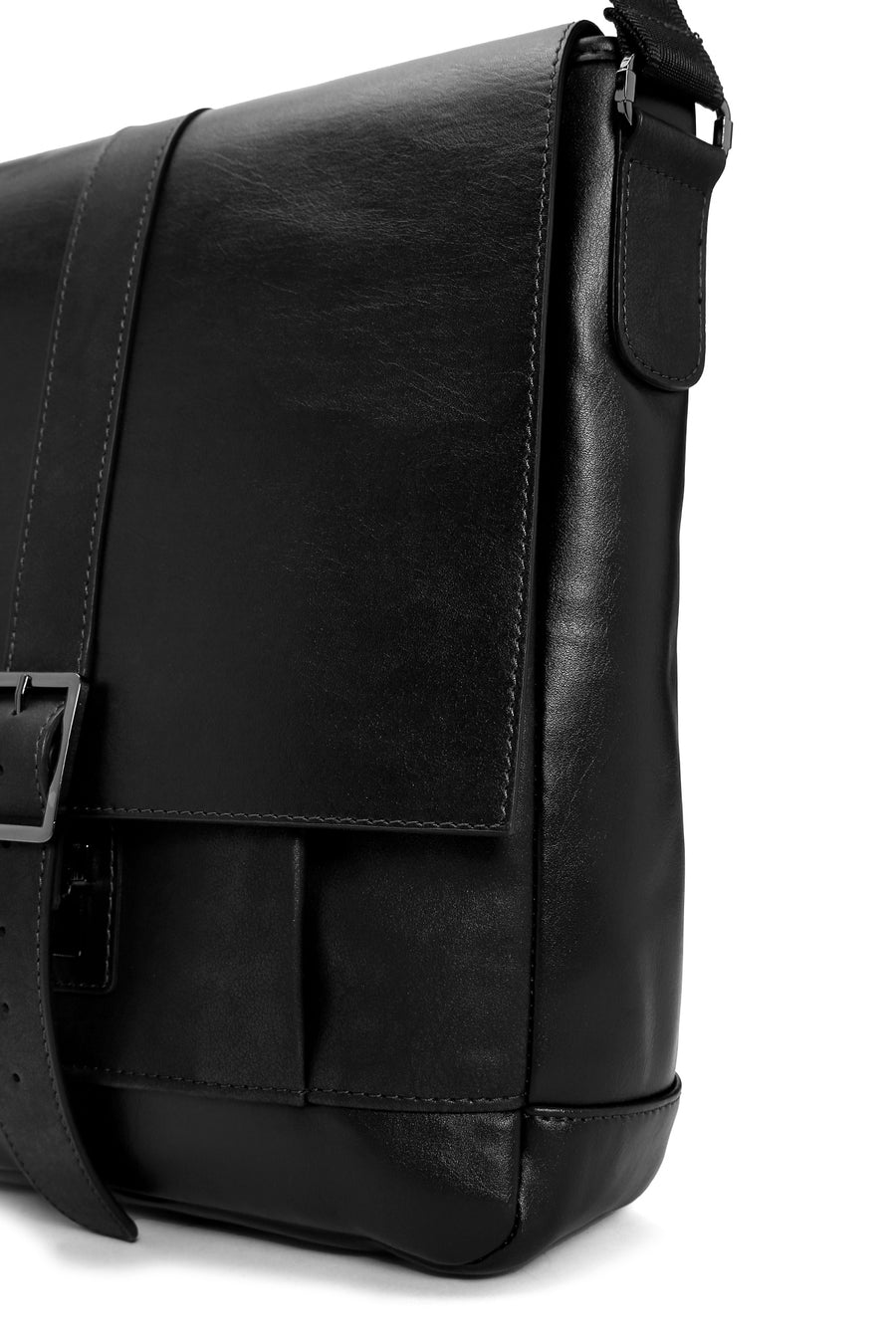 Men's Black Messenger Bag