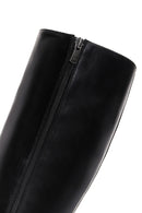 Women's Black Leather High Heel Boots | Derimod