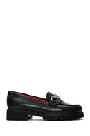 Women's Leather Buckle Loafer | Derimod