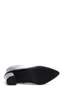 Women's Black Patent Leather Heeled Boots | Derimod