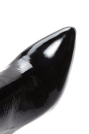 Women's Black Patent Leather Heeled Boots | Derimod