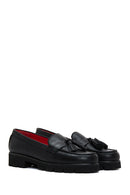 Women's Black Leather Loafer | Derimod