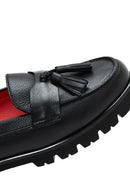 Women's Black Leather Loafer | Derimod