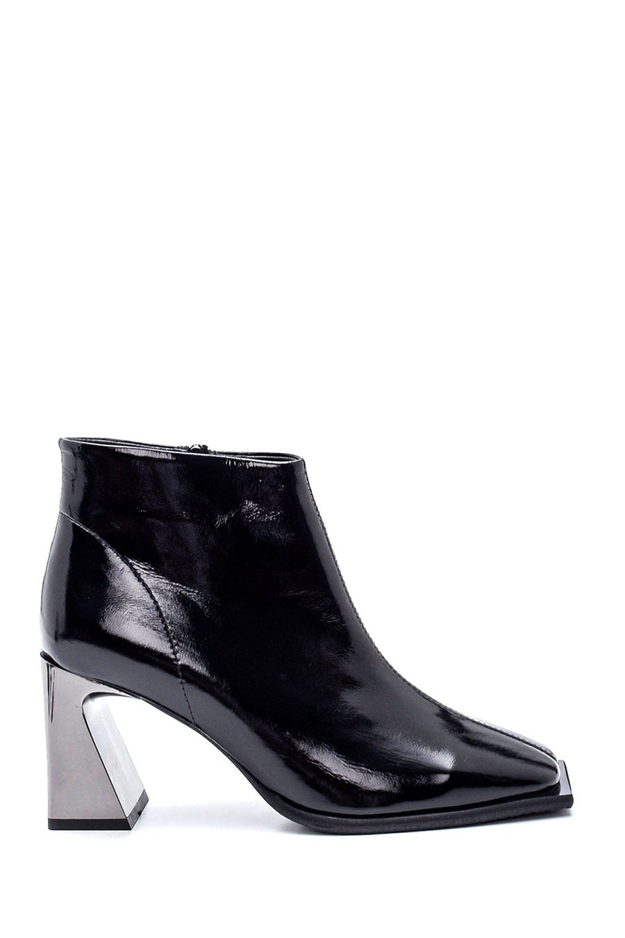 Women's Patent Leather Heeled Boots 22WFD131616 | Derimod