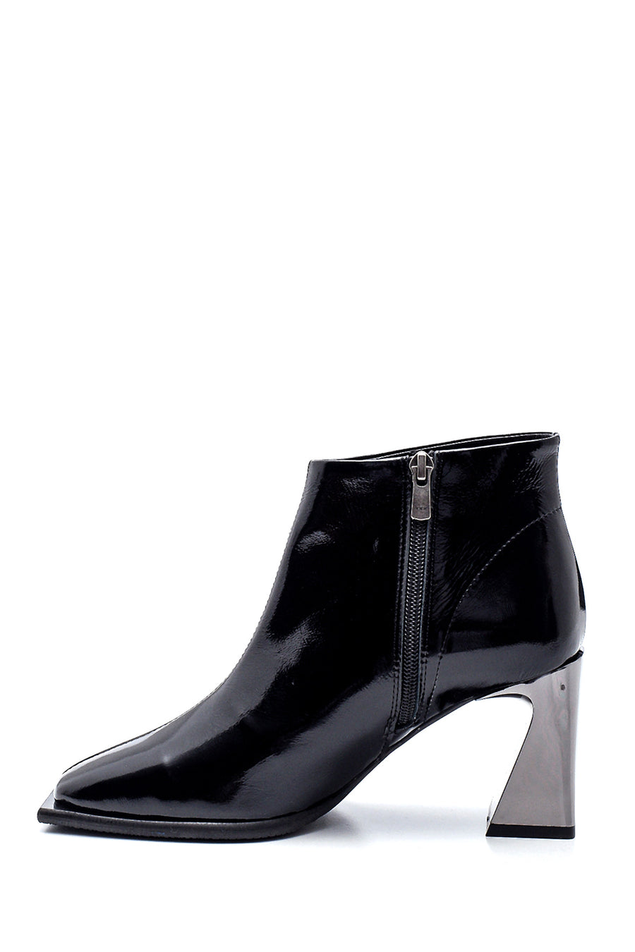 Women's Patent Leather Heeled Boots