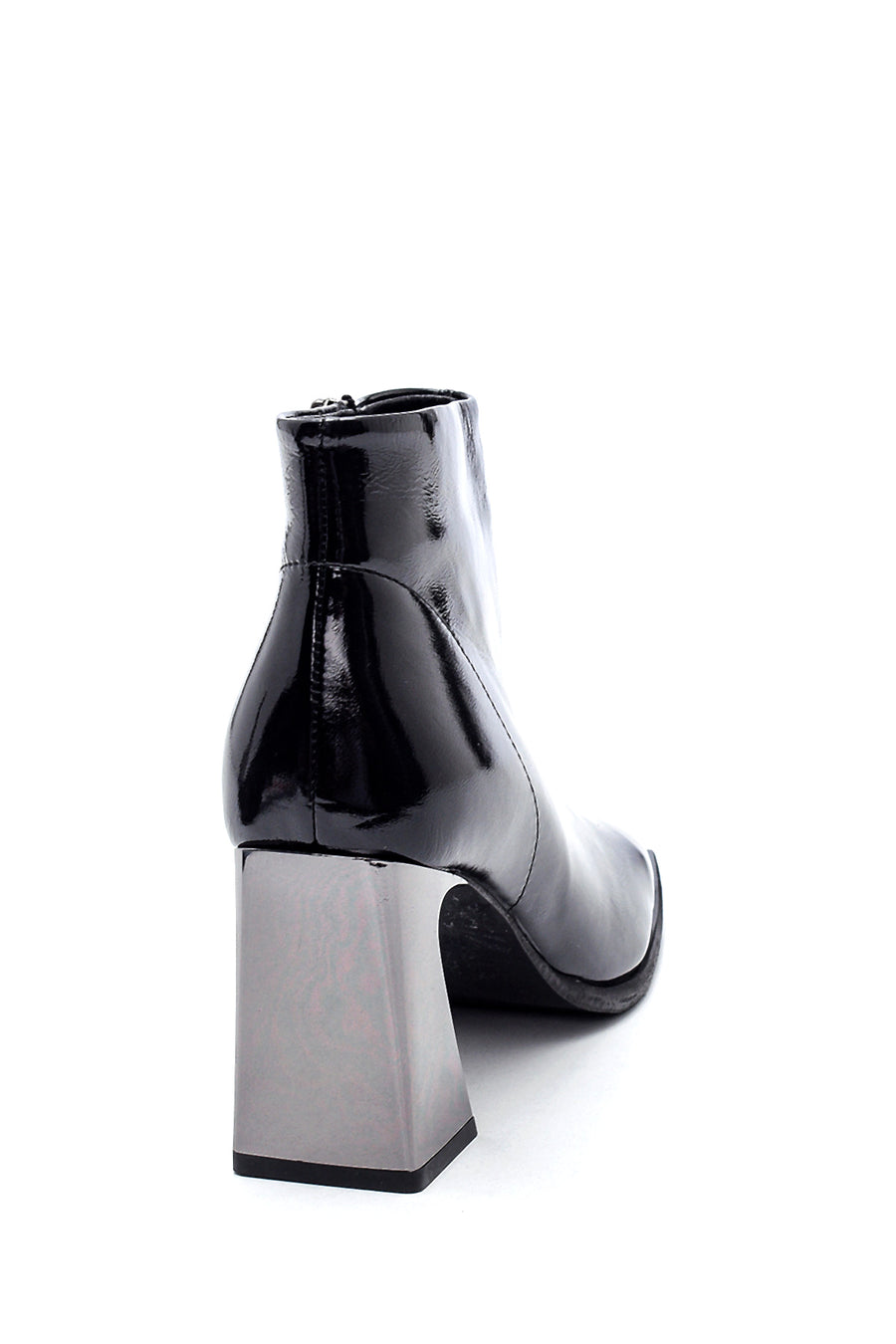 Women's Patent Leather Heeled Boots