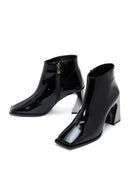 Women's Patent Leather Heeled Boots | Derimod