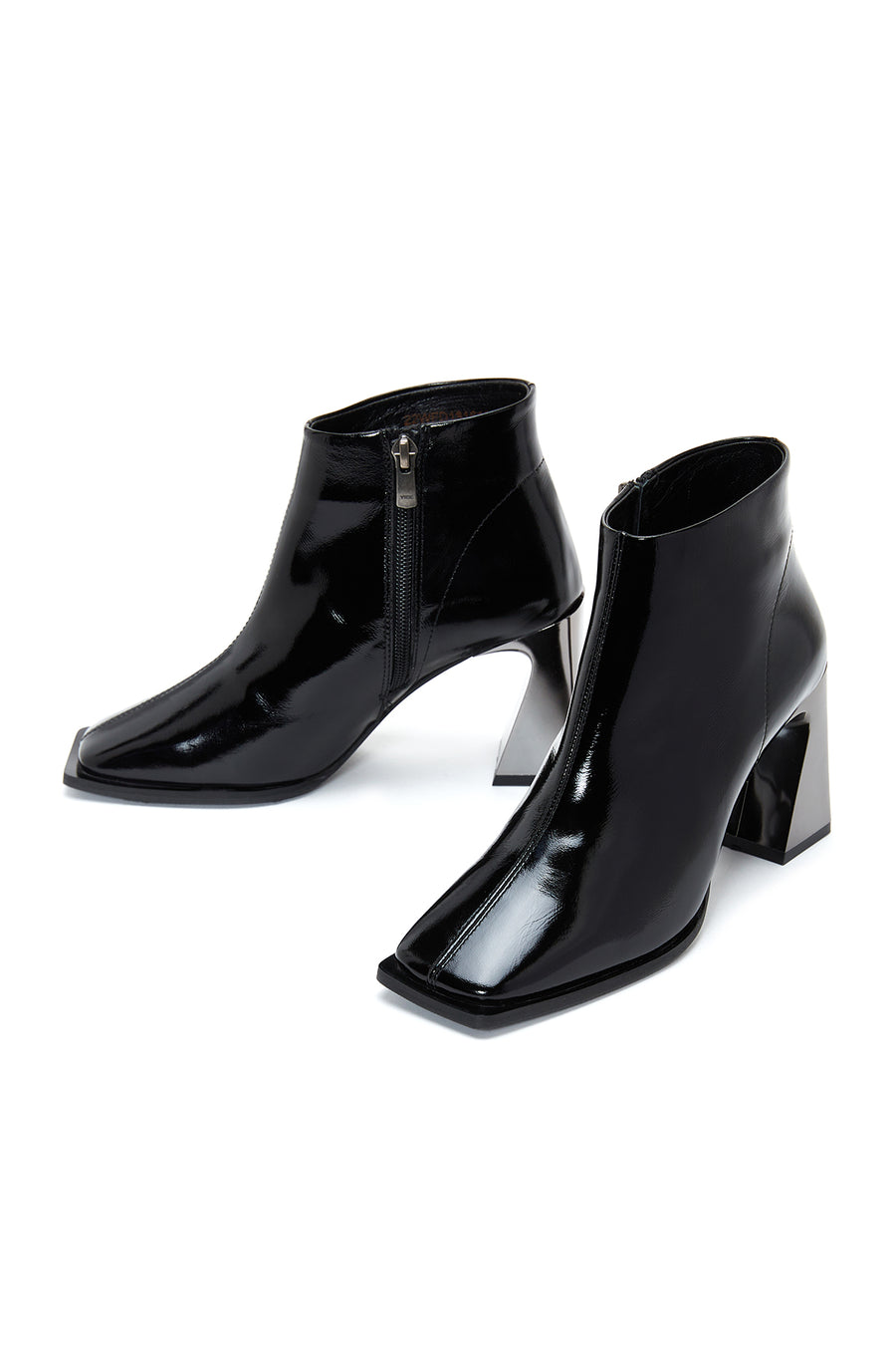 Women's Patent Leather Heeled Boots