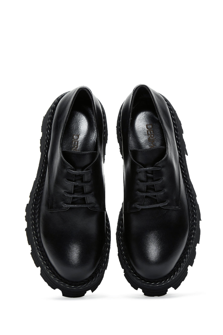 Women's Black Thick Soled Casual Shoes