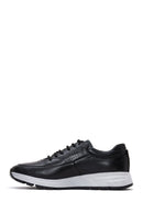 Men's Black Leather Sneaker | Derimod