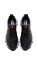 Men's Black Leather Sneaker | Derimod