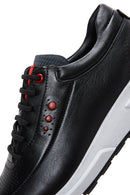 Men's Black Leather Sneaker | Derimod