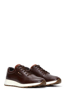 Erkek Kahverengi Deri Sneaker | Derimod