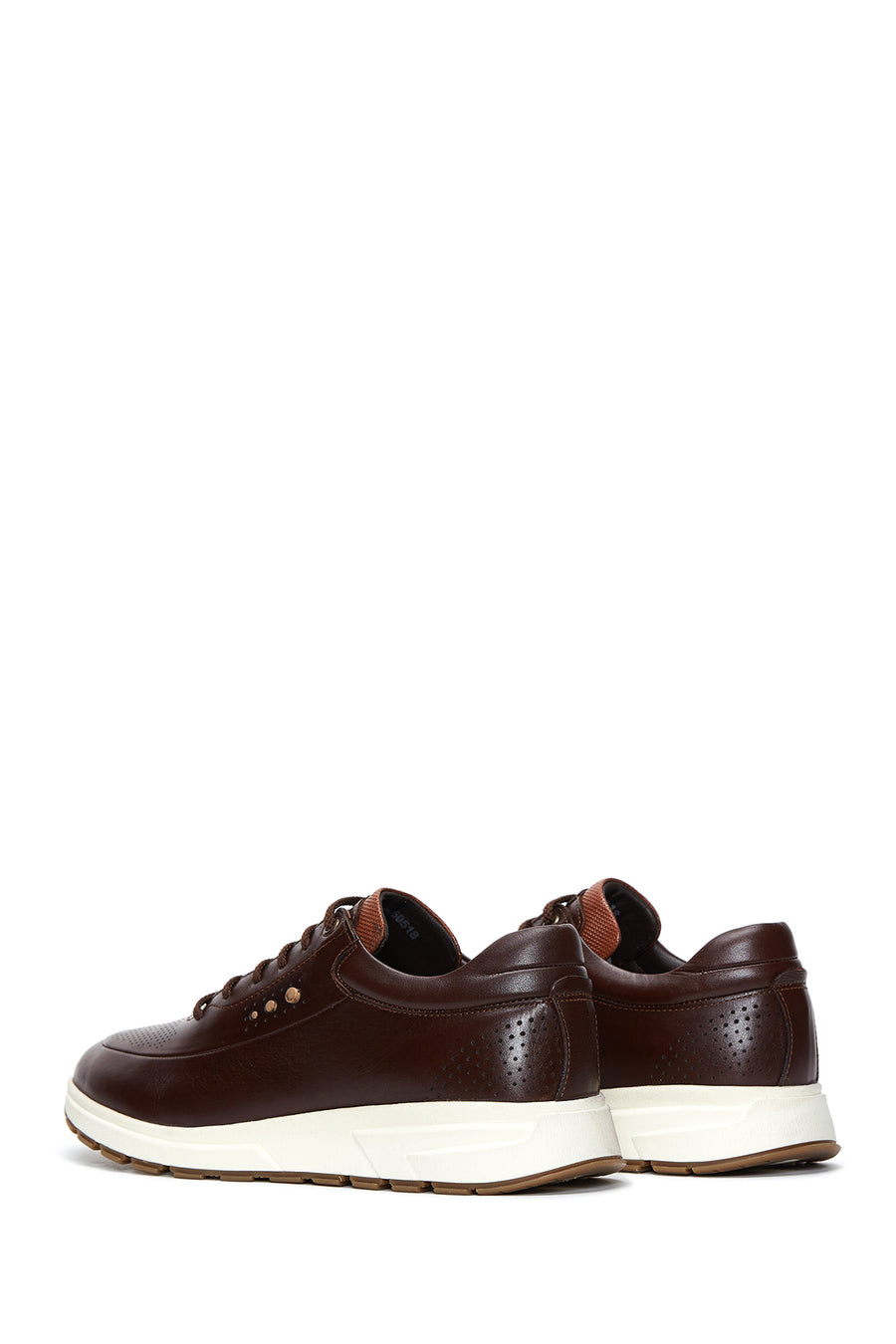 Erkek Kahverengi Deri Sneaker
