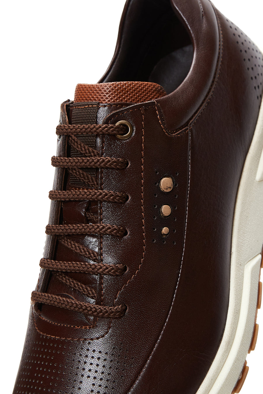 Erkek Kahverengi Deri Sneaker