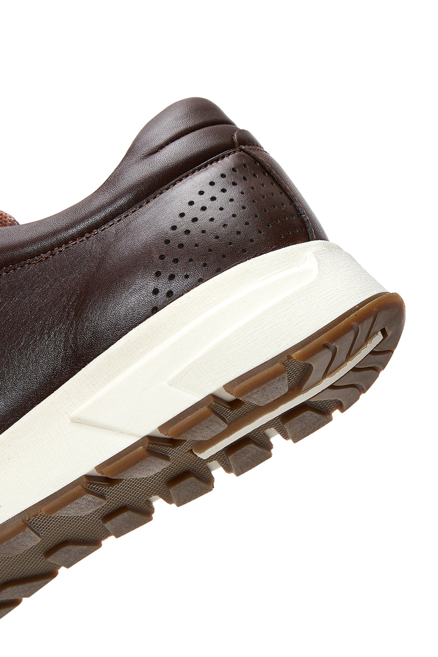 Erkek Kahverengi Deri Sneaker