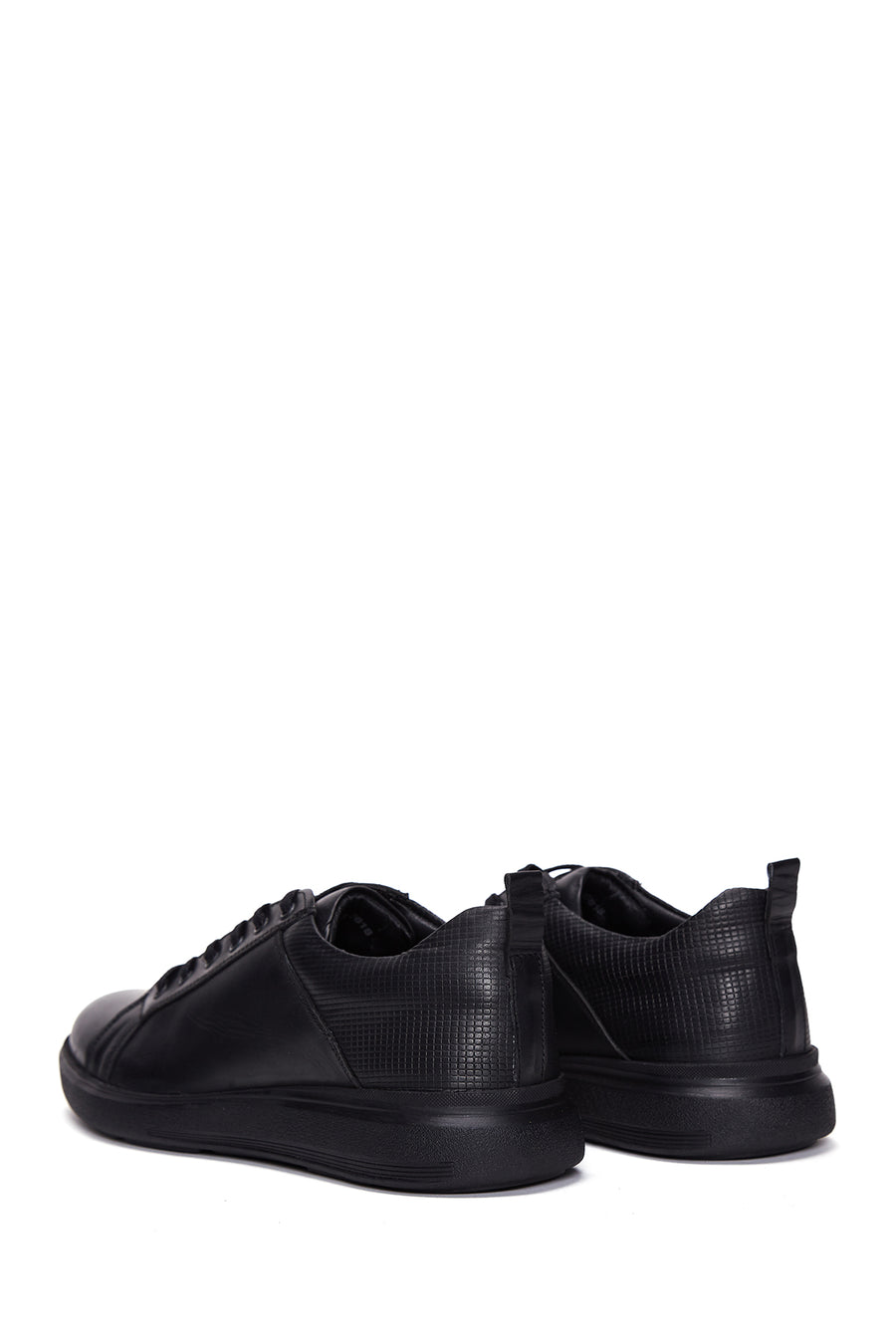 Erkek Deri Siyah Casual Sneaker