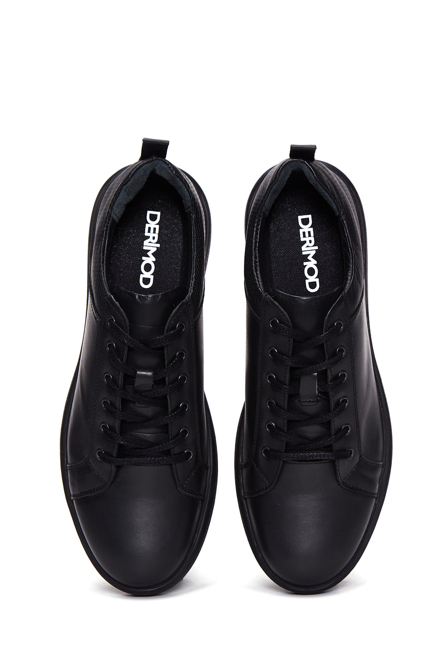 Erkek Deri Siyah Casual Sneaker