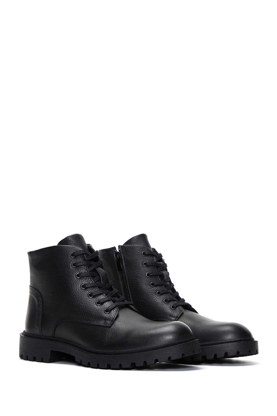 Men's Leather Zippered Boots