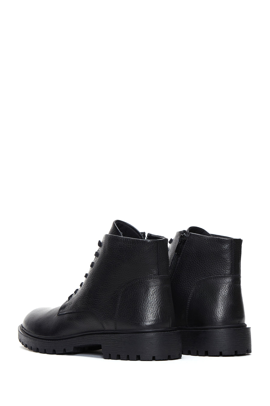 Men's Leather Zippered Boots