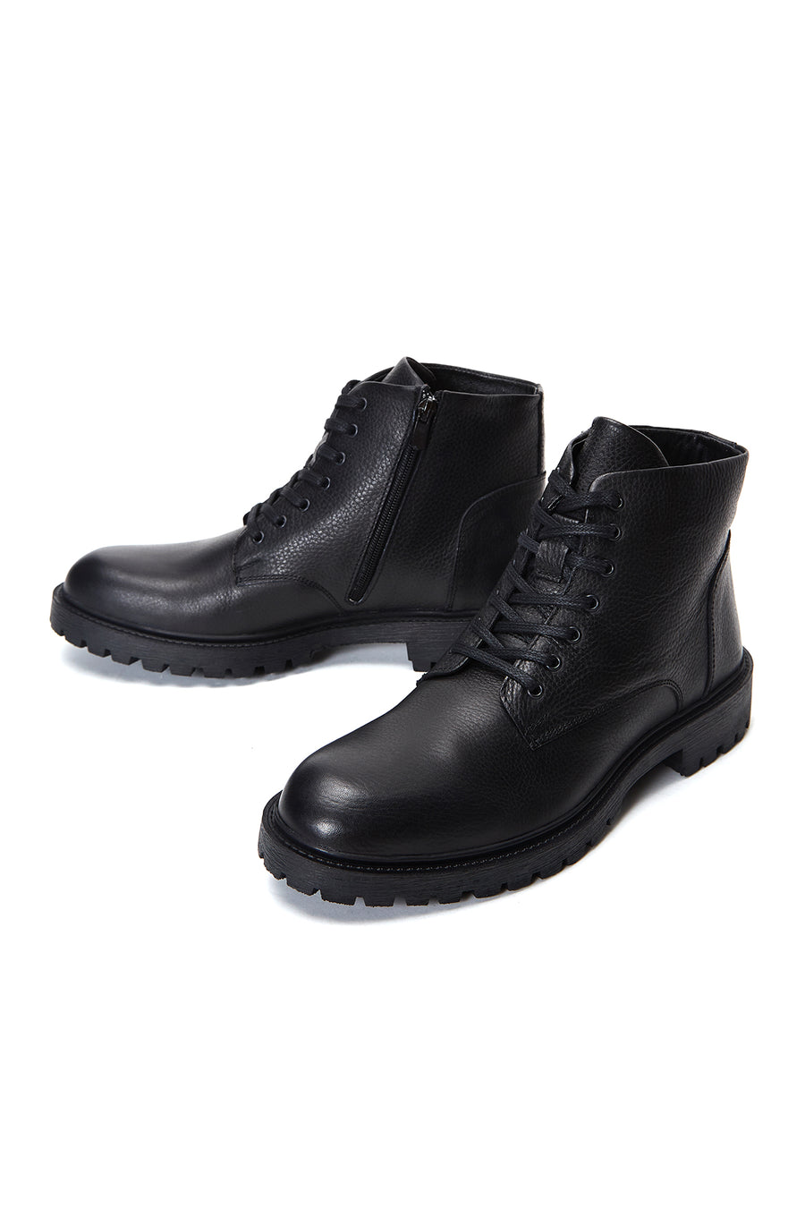 Men's Leather Zippered Boots