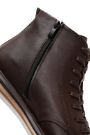 Men's Brown Leather Short Boots | Derimod