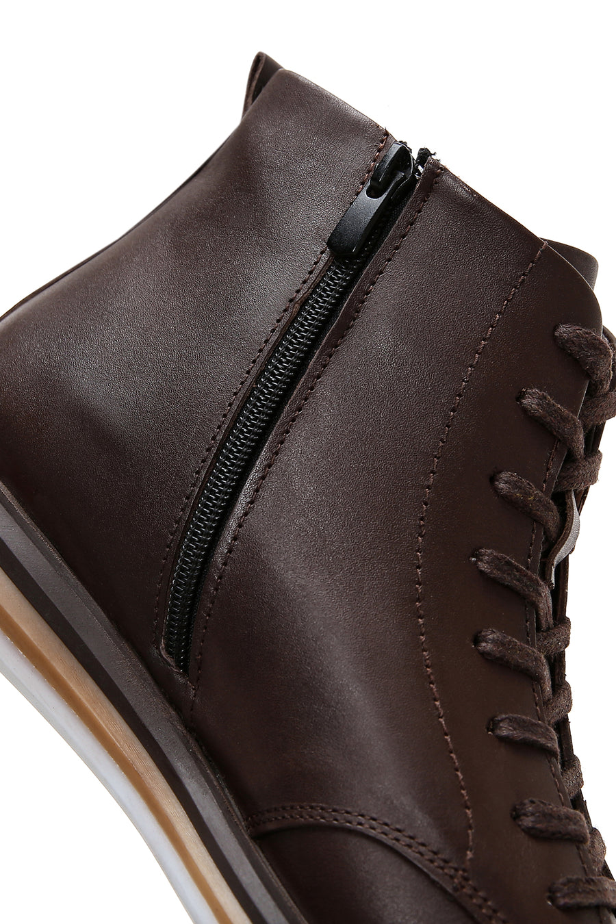 Men's Brown Leather Short Boots