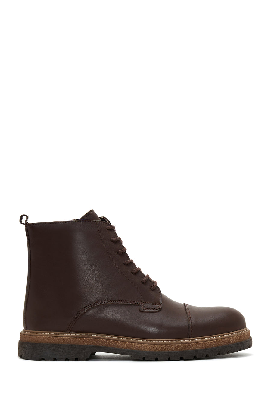 Men's Leather Zippered Boots 22WFD682918 | Derimod