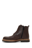 Men's Leather Zippered Boots | Derimod