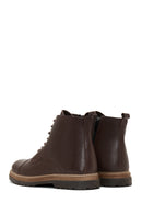 Men's Leather Zippered Boots | Derimod