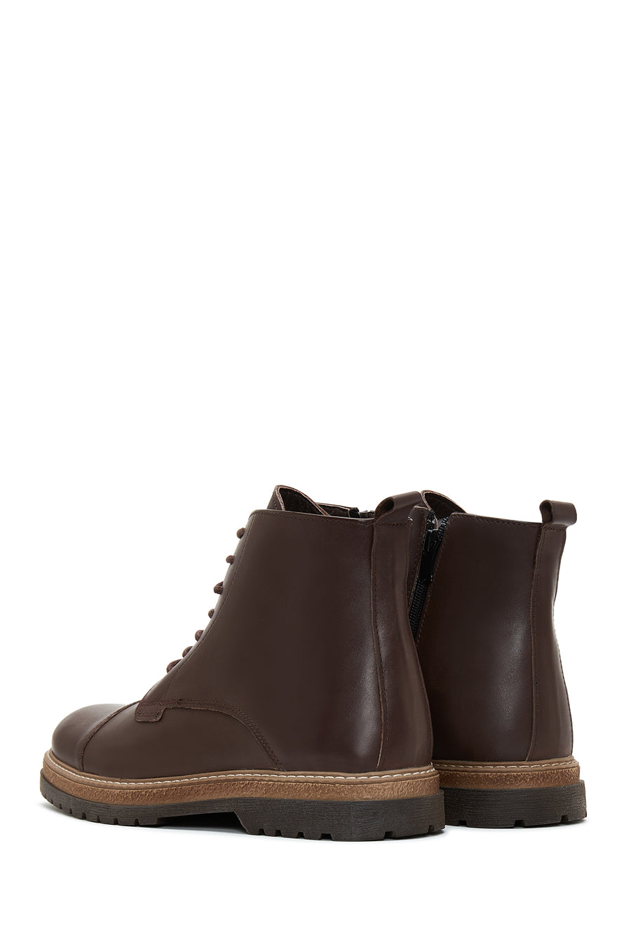 Men's Leather Zippered Boots