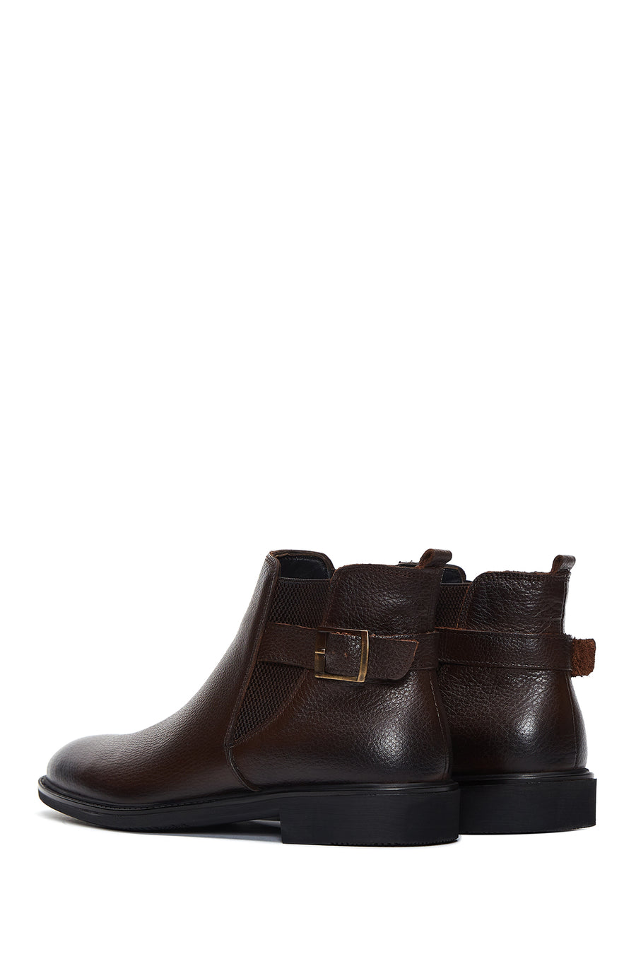 Men's Leather Buckle Classic Boots