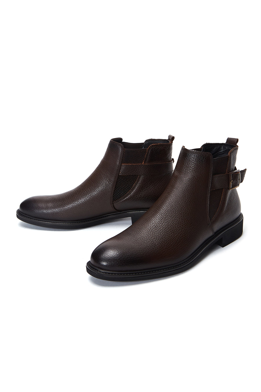 Men's Leather Buckle Classic Boots